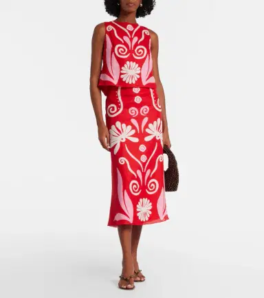 Cala de la Cruz Fabiana printed linen midi skirt | Thumbnail 5 Cala de la Cruz Fabiana printed linen midi skirt | Thumbnail 5