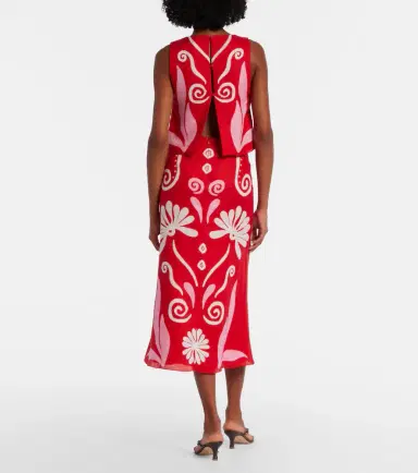 Cala de la Cruz Fabiana printed linen midi skirt | Thumbnail 6 Cala de la Cruz Fabiana printed linen midi skirt | Thumbnail 6