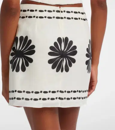 Cala de la Cruz Eve floral linen miniskirt | Thumbnail 3
