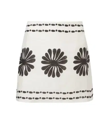 Cala de la Cruz Eve floral linen miniskirt | Thumbnail 1