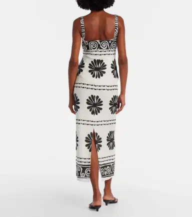 Cala de la Cruz Nara floral linen midi dress | Thumbnail 4