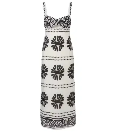 Cala de la Cruz Nara floral linen midi dress | Thumbnail 1