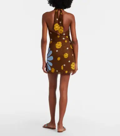 Cala de la Cruz Venta halterneck floral minidress | Thumbnail 3 Cala de la Cruz Venta halterneck floral minidress | Thumbnail 3