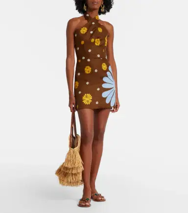 Cala de la Cruz Venta halterneck floral minidress | Thumbnail 4 Cala de la Cruz Venta halterneck floral minidress | Thumbnail 4