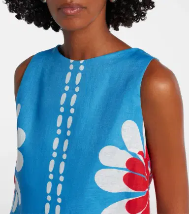Cala de la Cruz Avelino floral linen top | Thumbnail 4