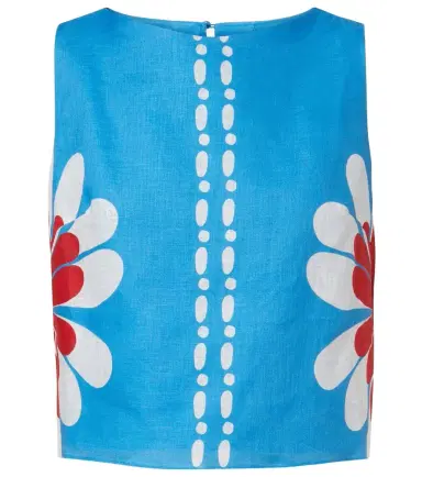 Cala de la Cruz Avelino floral linen top | Thumbnail 1