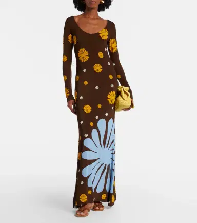 Cala de la Cruz Rocco floral jersey maxi dress | Thumbnail 2 Cala de la Cruz Rocco floral jersey maxi dress | Thumbnail 2
