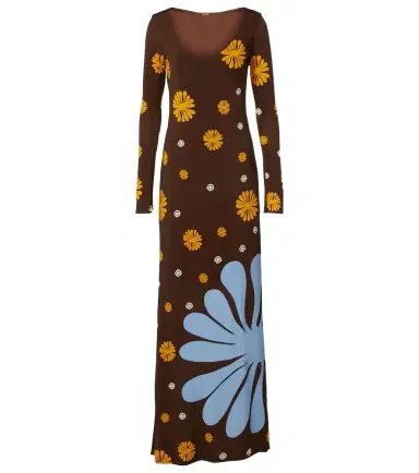 Cala de la Cruz Rocco floral jersey maxi dress | Thumbnail 1 Cala de la Cruz Rocco floral jersey maxi dress | Thumbnail 1