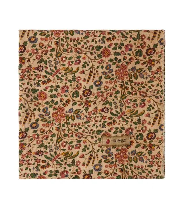 The House of Lyria Neroli floral linen canvas picnic blanket