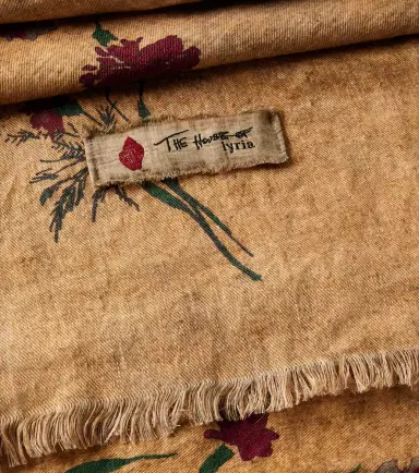 The House of Lyria Firmamento floral linen blanket | Thumbnail 4