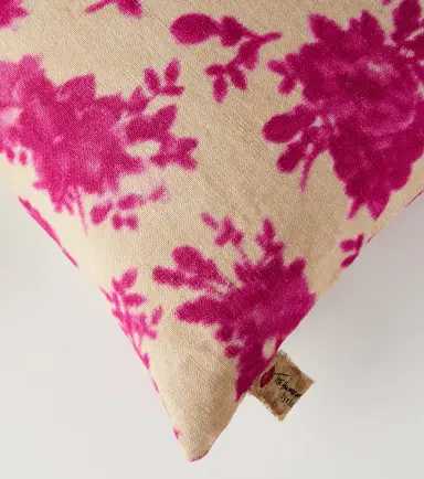 The House of Lyria Mirra floral linen canvas cushion | Thumbnail 4