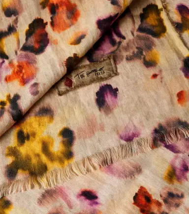 The House of Lyria Firmamento floral linen blanket | Thumbnail 4