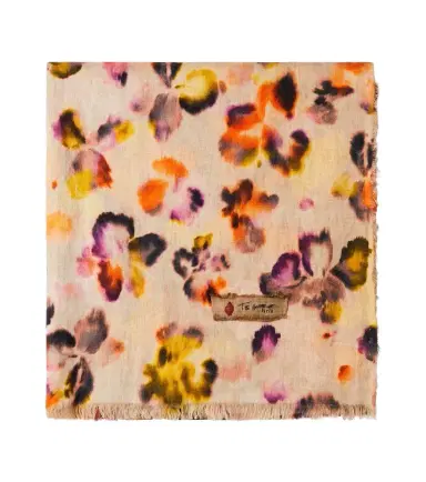 The House of Lyria Firmamento floral linen blanket | Thumbnail 1