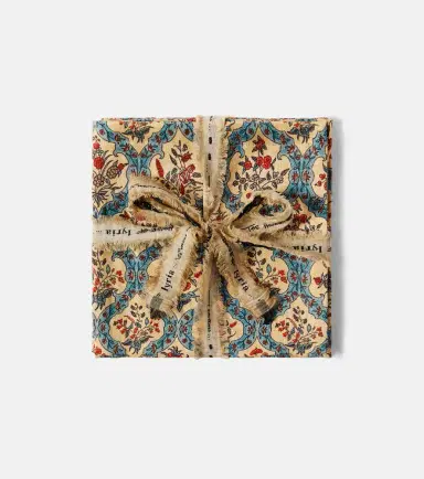 The House of Lyria Hoya set of 2 floral linen napkins | Thumbnail 4