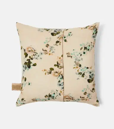 The House of Lyria Vetiver floral linen canvas cushion | Thumbnail 2