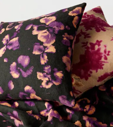 The House of Lyria Yuzu floral linen canvas cushion | Thumbnail 2
