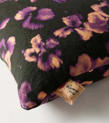 The House of Lyria Yuzu floral linen canvas cushion | Thumbnail 4