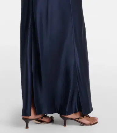 Staud Cadence halterneck satin slip dress | Thumbnail 4