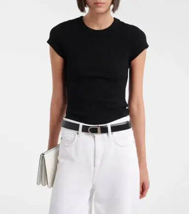 Citizens of Humanity Nello ribbed-knit T-shirt | Thumbnail 4