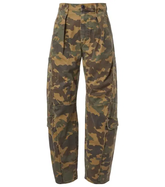 Citizens of Humanity Flight camouflage twill barrel-leg pants