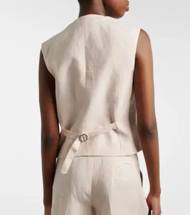 Blazé Milano Blazé Milano Feral linen vest | Thumbnail 2 Blazé Milano Blazé Milano Feral linen vest | Thumbnail 2
