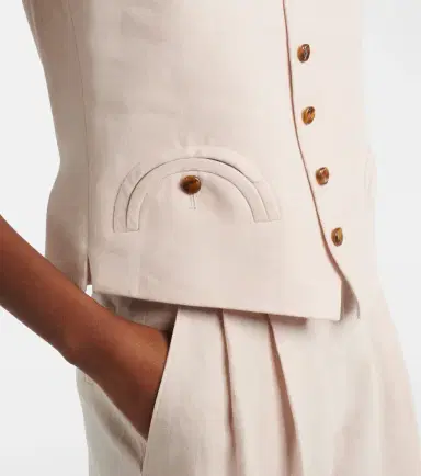 Blazé Milano Blazé Milano Feral linen vest | Thumbnail 3 Blazé Milano Blazé Milano Feral linen vest | Thumbnail 3