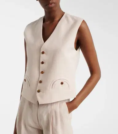 Blazé Milano Blazé Milano Feral linen vest | Thumbnail 6 Blazé Milano Blazé Milano Feral linen vest | Thumbnail 6