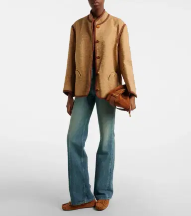 Blazé Milano Blazé Milano Curly cotton and linen-blend jacket | Thumbnail 5