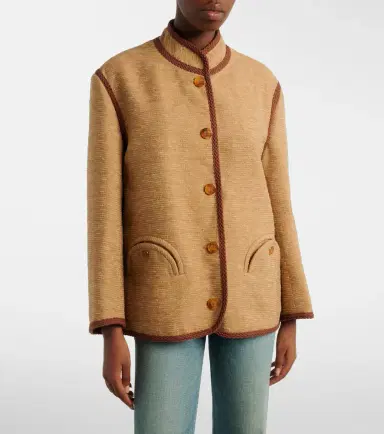 Blazé Milano Blazé Milano Curly cotton and linen-blend jacket | Thumbnail 6