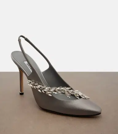 Balenciaga x Manolo Blahnik satin slingback pumps | Thumbnail 3