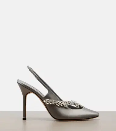 Balenciaga x Manolo Blahnik satin slingback pumps | Thumbnail 4