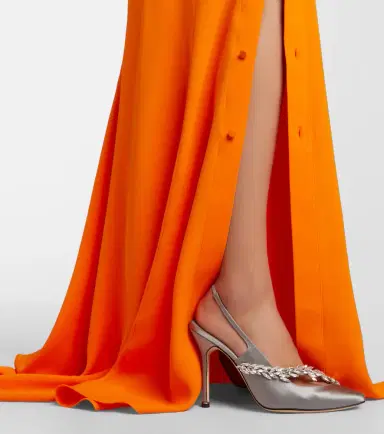 Balenciaga x Manolo Blahnik satin slingback pumps | Thumbnail 5