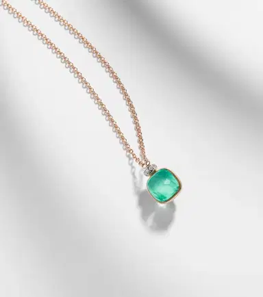 Pomellato Nudo Classic 18kt rose and white gold necklace with gemstones | Thumbnail 6