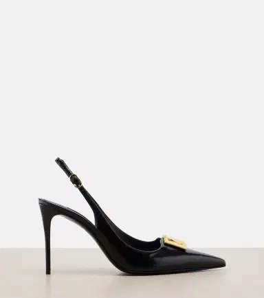 Dolce & Gabbana Lollo DG patent leather slingback pumps | Thumbnail 2 Dolce & Gabbana Lollo DG patent leather slingback pumps | Thumbnail 2