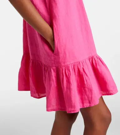 Velvet Livvy tiered linen minidress | Thumbnail 2