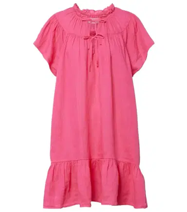 Velvet Livvy tiered linen minidress | Thumbnail 1