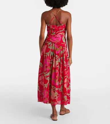 Velvet Cosima floral cotton midi dress | Thumbnail 3