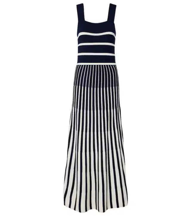 Velvet Aveline striped knitted maxi dress