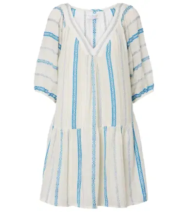 Velvet Selita tiered cotton jacquard minidress | Thumbnail 1