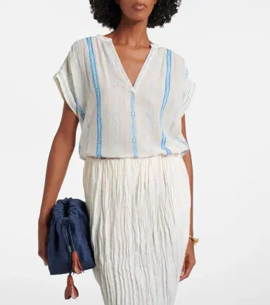 Velvet Tallula cotton jacquard top | Thumbnail 3