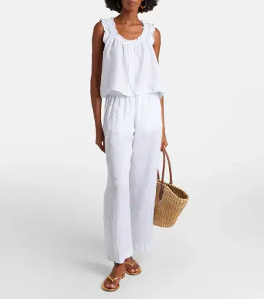 Velvet Stephanie linen wide-leg pants | Thumbnail 4 Velvet Stephanie linen wide-leg pants | Thumbnail 4