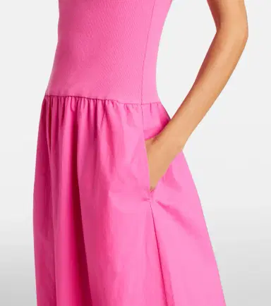 Velvet Romilly cotton-blend midi dress | Thumbnail 3