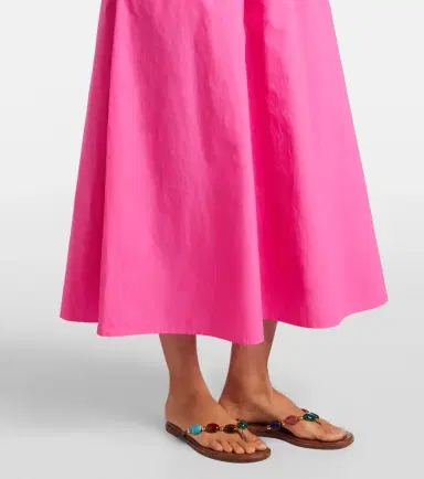 Velvet Romilly cotton-blend midi dress | Thumbnail 4