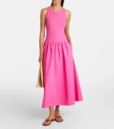 Velvet Romilly cotton-blend midi dress | Thumbnail 5