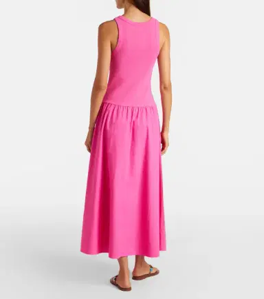 Velvet Romilly cotton-blend midi dress | Thumbnail 6