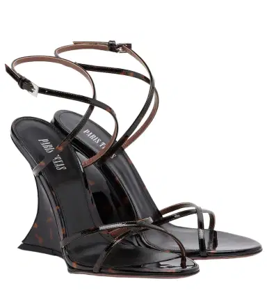Paris Texas Nina printed patent leather wedge sandals | Thumbnail 1 Paris Texas Nina printed patent leather wedge sandals | Thumbnail 1