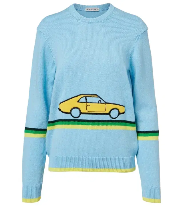 Embroidered cotton sweater