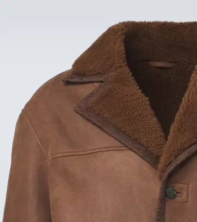 Etro Shearling-trimmed leather jacket | Thumbnail 2 Etro Shearling-trimmed leather jacket | Thumbnail 2