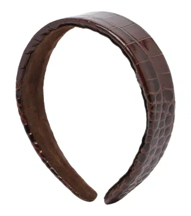 Jennifer Behr Cruz croc-effect leather headband | Thumbnail 1