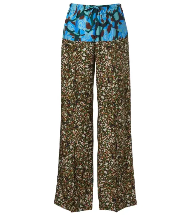 Dries Van Noten Printed wide-leg pants